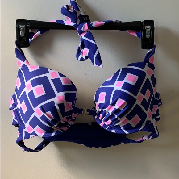 Purple Pattern AERIE Bikini Top - Picture 1 of 4